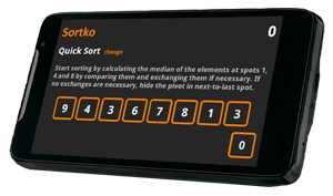 Sortko on a phone